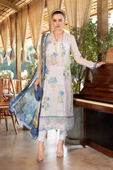 3 Piece Unstitched Printed Lawn Suit | MPT-2501-A | Maria B