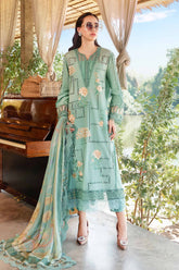3 Piece Unstitched Printed Lawn Suit | MPT-2501-B | Maria B