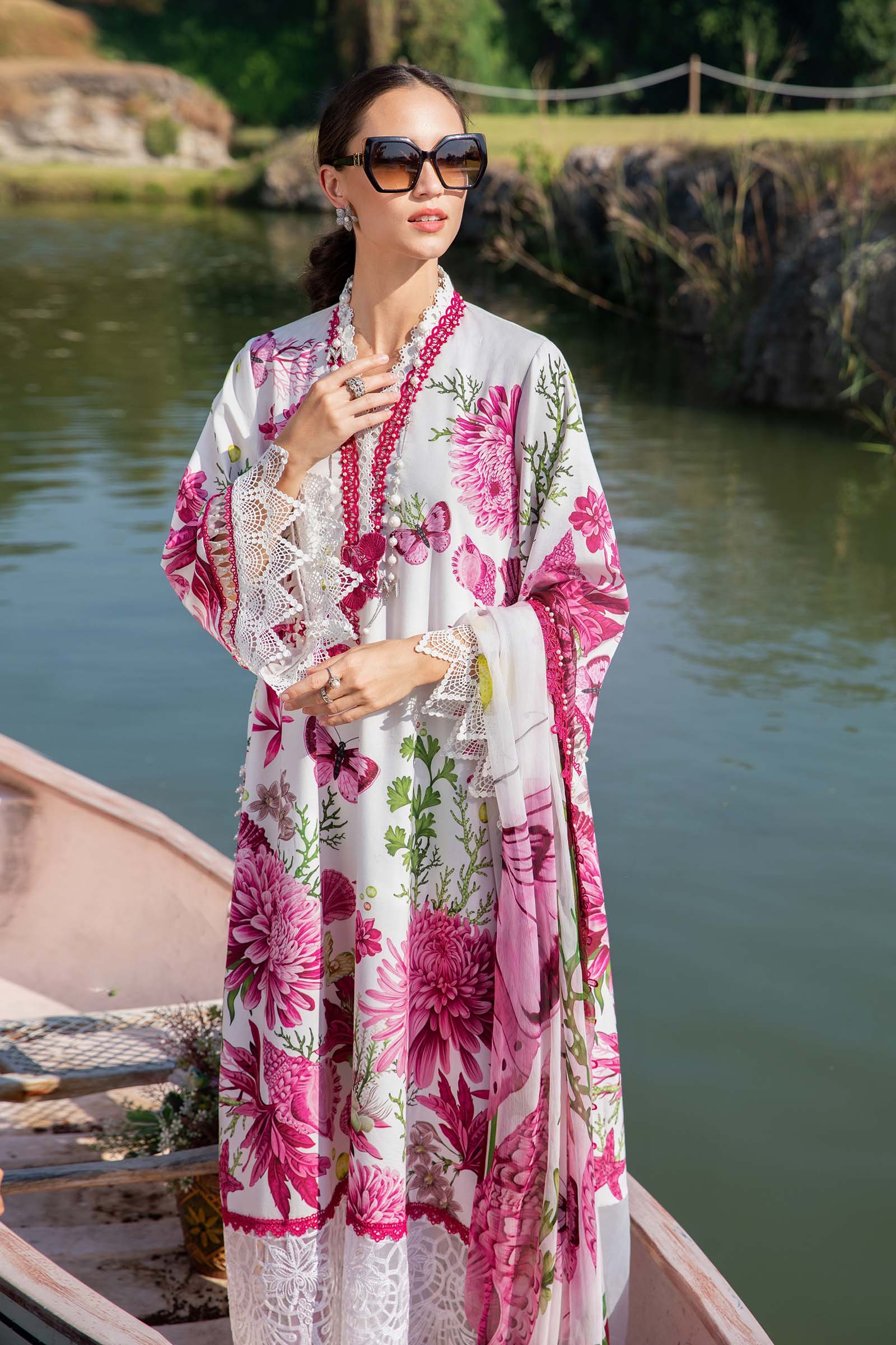 3 Piece Unstitched Printed Lawn Suit | MPT-2510-A | Maria B