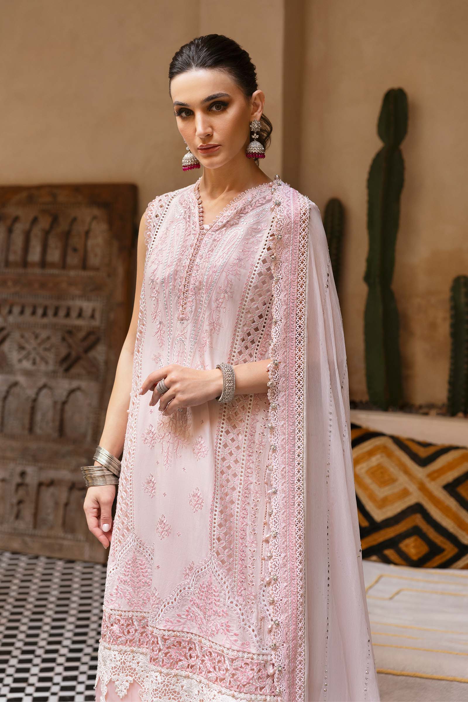 3 Piece Unstitched Embroidered Lawn Suit | D-2511-A | Maria B