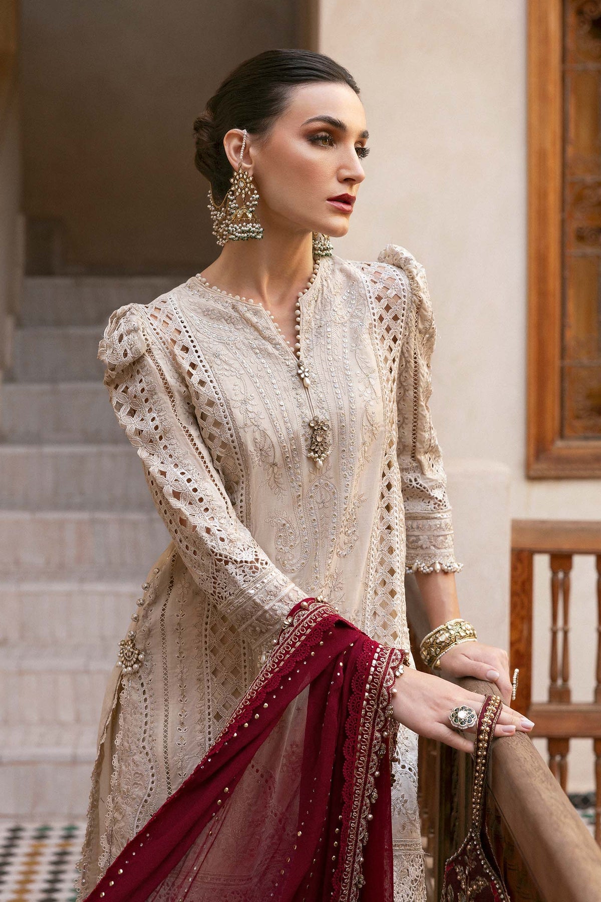 3 Piece Unstitched Embroidered Lawn Suit | D-2511-B | Maria B